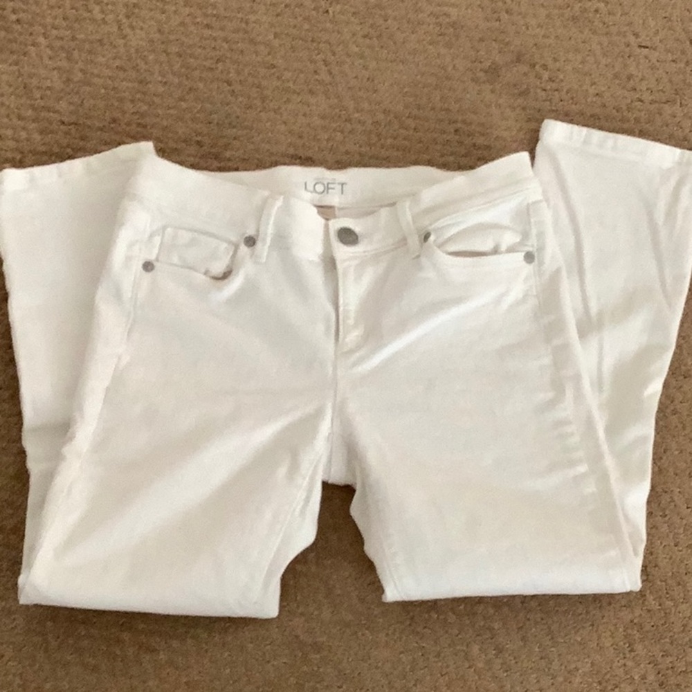 Loft White Jeans Crop Jeans Size 4P